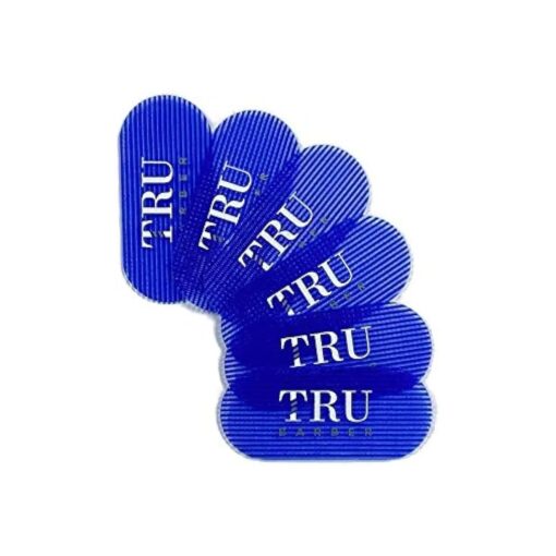 TRU BARBER Hair Grippers Bundle Pack, 6 pieces for Men and Women - Salon and Barber, Hair Clips for Styling, Sectioning, Cutting and Coloring, Nonslip Grips, Hair holder ( Blue )