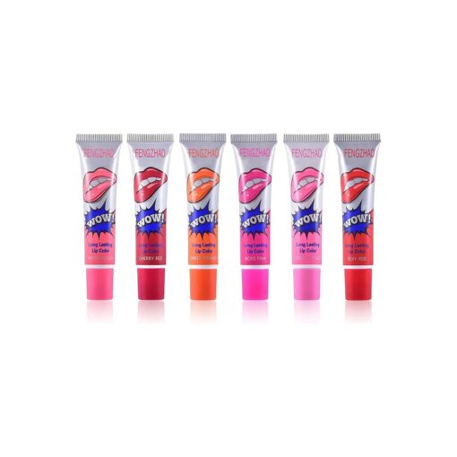 6 Colors Tattoo Magic Color Lip Stain Tint Long Lasting Lip Gloss Sets for Women Peel Off Colored Matte Sexy Color