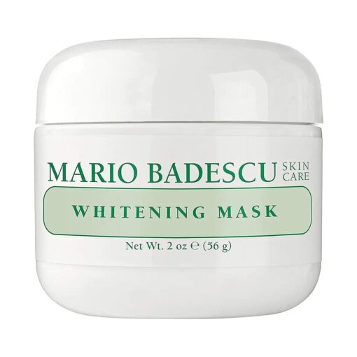 Mario Badescu Whitening Mask 2 Oz, - Illuminating Face Mask Skin Care for Brighter Skin Tone, Hydration, and Improved Discoloration - Facial Mask with Kojic Acid, Grapeseed Oil, Beeswax, and Vitamin E