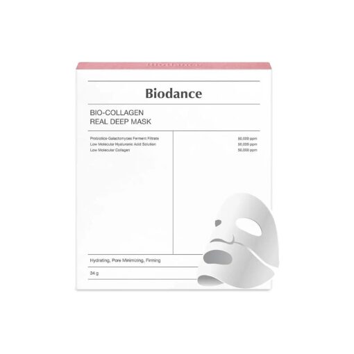 BIODANCE Bio-Collagen Real Deep Mask, Hydrating Overnight Mask, Pore Minimizing, Elasticity Improvement, 34g x4ea