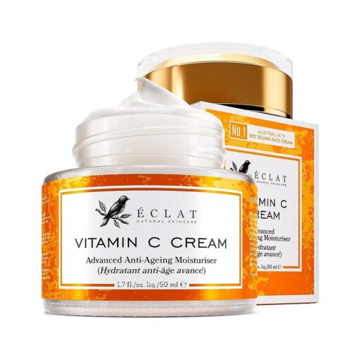 Vitamin C Face Moisturizer - Skin Whitening Cream Hyaluronic Acid Face Cream Brightening Cream Lotion - Vitamin C Facial Moisturizer - Dark Spot Remover for Face Morning Night Cream & Radiant Skin