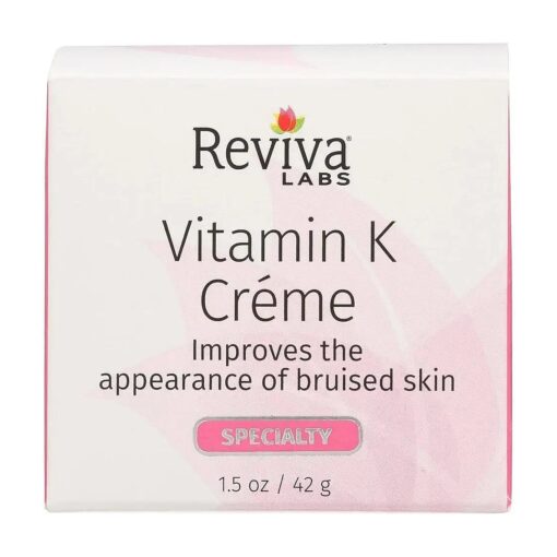 Reviva Labs Vitamin K Cream, For All Skin Types, 2-Ounce, Packaging May Vary