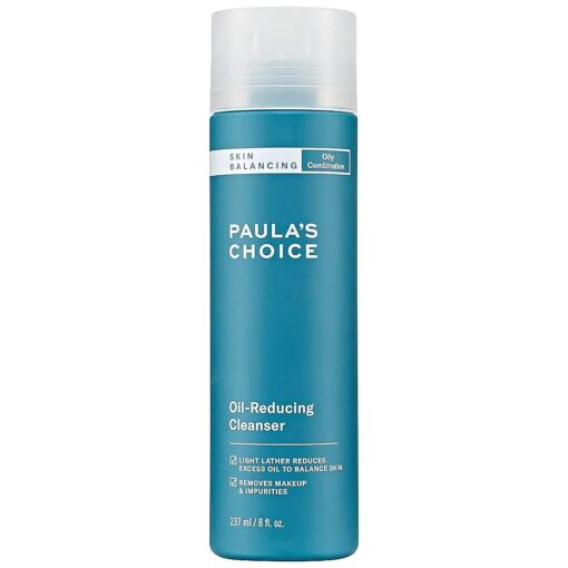 Paula 's Choice SKIN BALANCING Oil-Reducing Cleanser with Aloe, Face Wash for Oily Skin & Large Pores, 8 Ounce