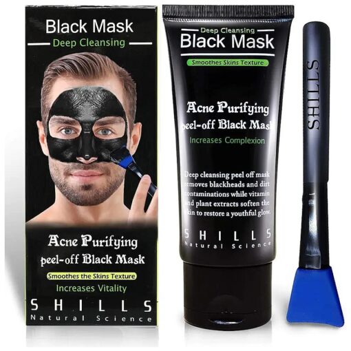 SHILLS Blackhead Remover, Pore Control, Skin Cleansing, Purifying Bamboo Charcoal, Peel Off Face Mask,1 Bottle ( 1.69 fl, oz )