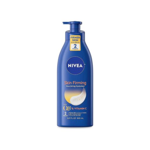 NIVEA Nourishing Skin Firming Body Lotion with Q10 and Vitamin C, Dry Skin Lotion, Body Moisturizer, 16.9 Fl Oz Pump Bottle