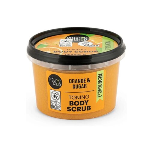 Organic Shop Body Scrub Natural Sicilian Orange and Sugar 250ml