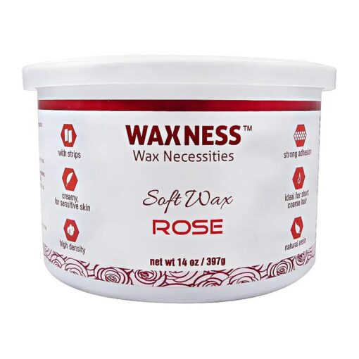 Wax Necessities Waxness Creamy Soft Wax Rose 14 Ounces