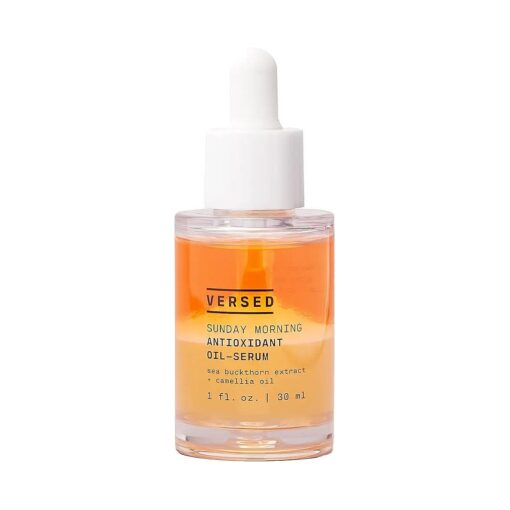 Versed Sunday Morning Antioxidant Oil Face Serum - Nourishing Facial Oil with Camellia Oil, Sea Buckthorn Extract and Vitamin E to Help Hydrate and & Strengthen Skin Barrier - Vegan ( 1 fl oz )