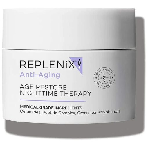 Replenix Age Restore Nighttime Therapy Face Cream, Anti-Aging Medical-Grade Facial Moisturizer for Mature & Dry Skin