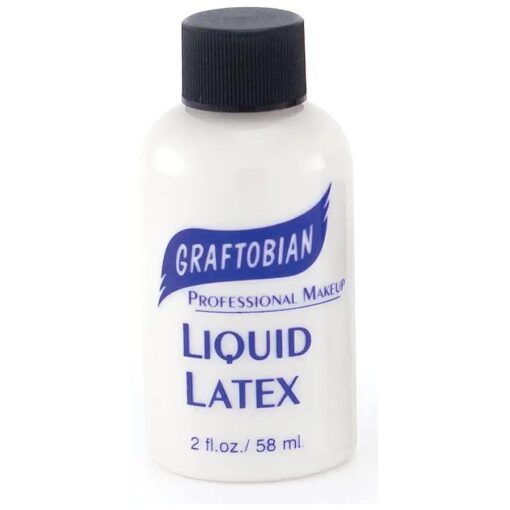 Graftobian Liquid Latex SFX Makeup - Professional Skin Safe Adhesive for Special Effects and Body FX, For Theatrical Stage, Cosplay, and Halloween Makeup, 2 ounces