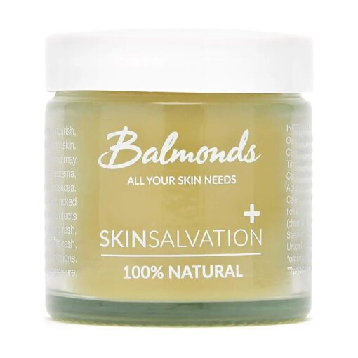 Skin Salvation 2.1 fl oz ( 60 ml ) - Salve for Dry, Rough & Sensitive Skin - All-Purpose Intensive Moisturizer with Calendula, Hemp & Beeswax - 100 % Natural Balm & Cruelty Free