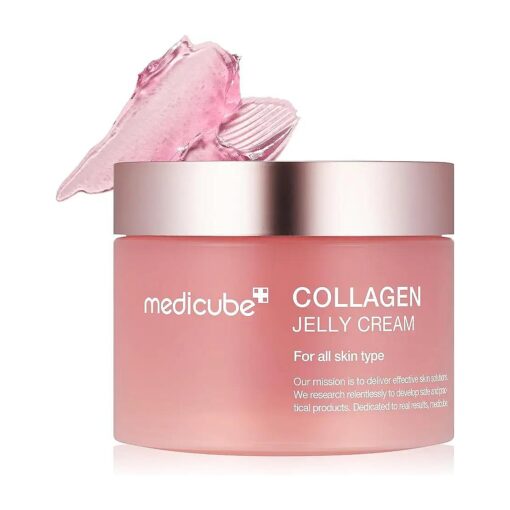 Medicube Collagen Jelly Cream- Niacinamide & Freeze-Dried Hydrolyzed Collagen - Boosts skin 's barrier hydration and gives 24h Glow & Lifted Look - No artificial color, Korean skincare ( 3.71 fl.oz, )