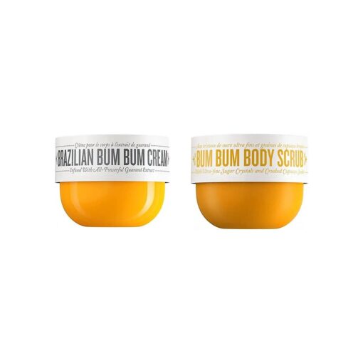 SOL DE JANEIRO Brazilian Bum Bum Cream with Bum Bum Body Scrub Full Size Smoothing and Tightening Bundle