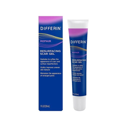 Differin Gel Acne Scar Spot Treatment for Face, Resurfacing Scar Gel, Gentle Skin Care for Acne Prone Sensitive Skin, 1 Oz ( Packaging May Vary )