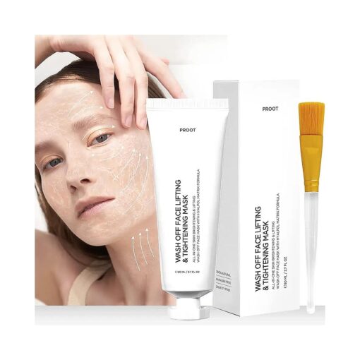 Skin Tightening All-In-One Wash Off Face Lifting Mask with Hyalpol Matrix Age-Defying Formula | Tube-Type, Long-Lasting Mask | Natural, Cruelty-free, Travel Friendly