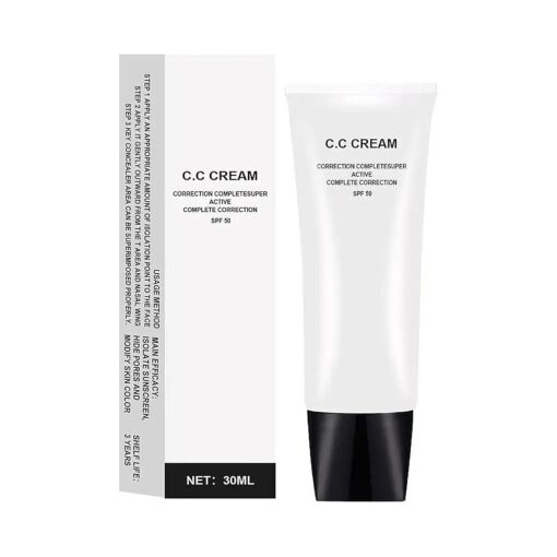 Skin Tone Adjusting CC Cream SPF 50, 2022 New Cosmetics CC Cream, Colour Correcting Self Adjusting for Mature Skin ( Natural Color )