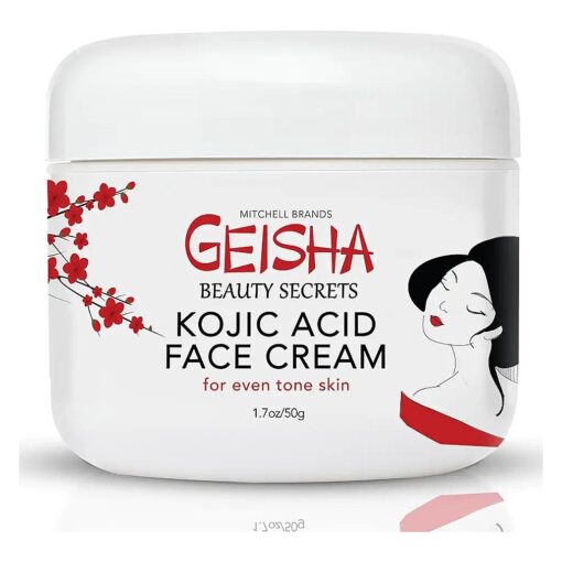 Geisha Kojic Acid Cream - 1.7 fl oz / 50 ml - Skin Brightening Cream for Face, Body, Hands - with Glycolic Acid