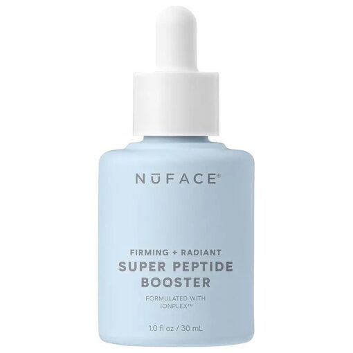 NuFACE Super Peptide Booster Face Serum - Skin Firming Peptide Serum for Fine Lines and Wrinkles - IonPlex Skin Care to Smooth, Hydrate & Enhance your NuFACE Microcurrent Facial Device Results ( 1 oz )