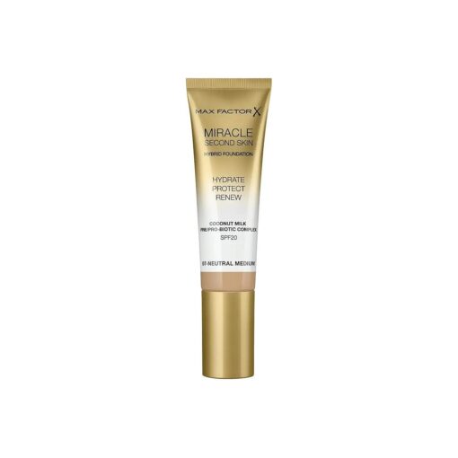 Max Factor Miracle Second Skin Foundation SPF 20-07 Neutral Medium Foundation Women 1.01 oz