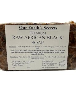 Our Earth 's Secrets Raw African Black Soap, 1 lb .