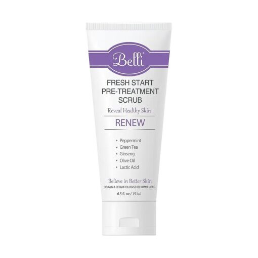 Belli Skincare Fresh Start Pre-Treatment Scrub, Face Cleanser & Facial Scrub for All Skin Types, Detoxifies Skin, Dermatologist Recommended, 6.5 Oz