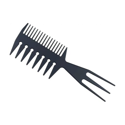 Slicked-back Combs 3 in 1 Fish Tail Bone Shape Hair Extensions Detangling Styling Coloring Comb for Salon Barbers Mohawk Undercut Bowl Cut Quiff