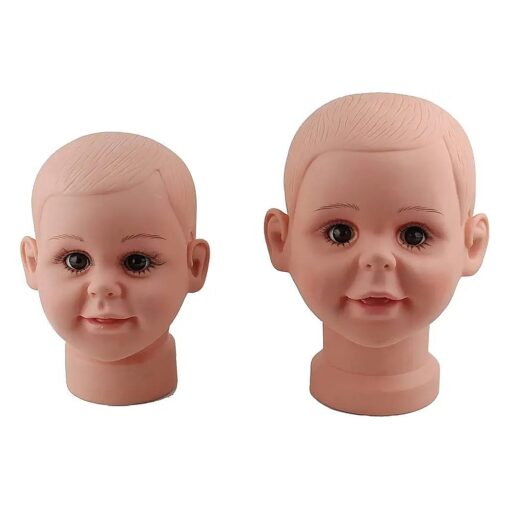 Small Baby Girl Children Mannequin Manikin Head for Wig Hats Display Show Stand Model Mannequins 1piece