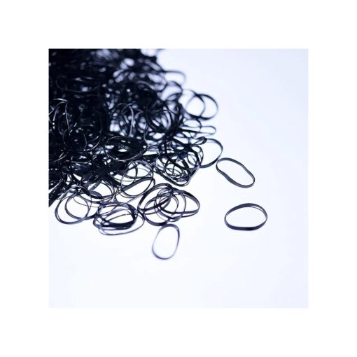 Small Rubber Bands for Hair - 1000pcs Mini Elastic Hair Ties No Damage Tiny Hair Ties for Braids Women Baby Girls Kids Toddler Infants ( Black )