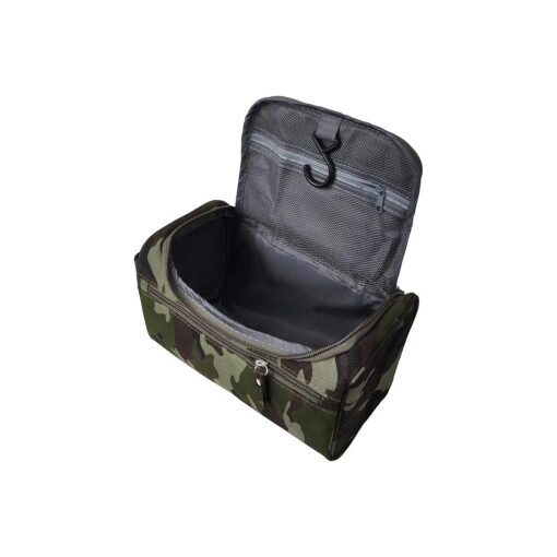 Vercord Mens Toiletry Bag Wash Travel Small Shaving Dop Kit Shower Bathroom Ditty Hygiene Bag Camo Dark Green