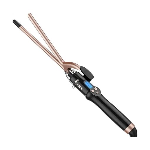 Small Curling Iron 3/8 Inch, Thin Curling Wand for Short Hair, 9mm Long Barrel Ceramic Hair Curling Iron