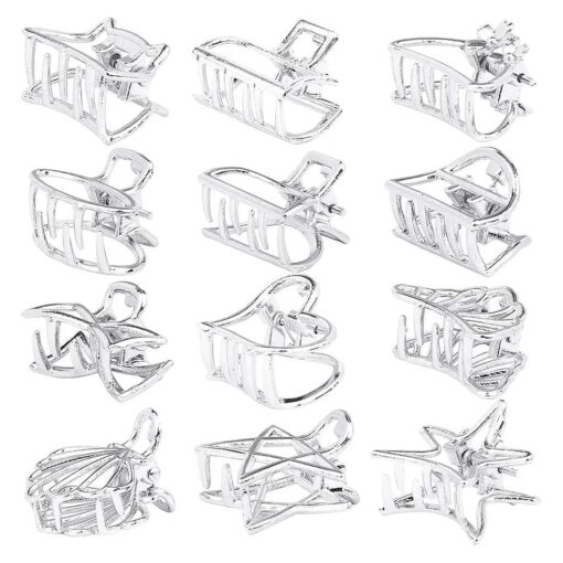 Small Hair Claw Clips Mini Hair Clips, Metal Hair Clips Non-slip Hair Clips Hair Clamps Grip Hair Clips for Thick Hair Hair Accessories