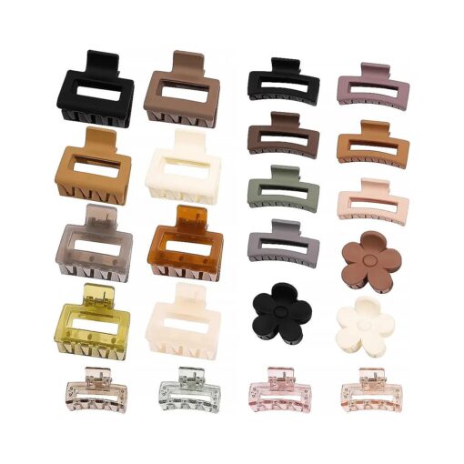 Small Claw Hair Clips for Thin Hair - 22 Pcs Medium Mini Hair Clips for Shot Hair Tiny Clip Accessories for Women Girls