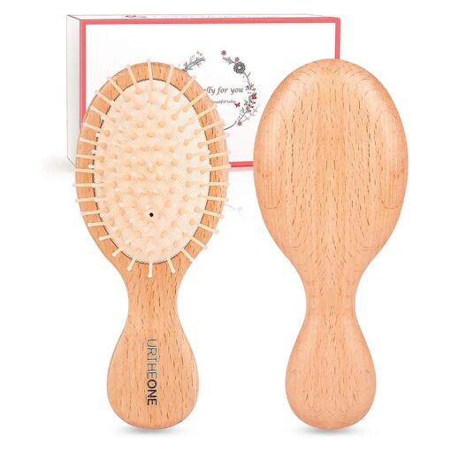 Mini Hair brush, Detangling Brush for Thick Curly Thin Long Short Wet or Dry Hair, Pocket Travel Small Paddle Hair Brush for Men Women Kids