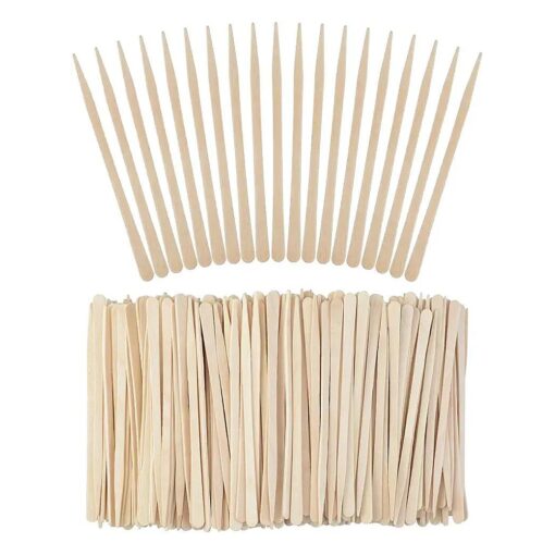 1000 Pieces Small Wax Sticks Wood Waxing Spatulas Applicator Sticks Wooden Craft Sticks Hair Nose Wax Stick for Hair Body Eyebrow Removal .