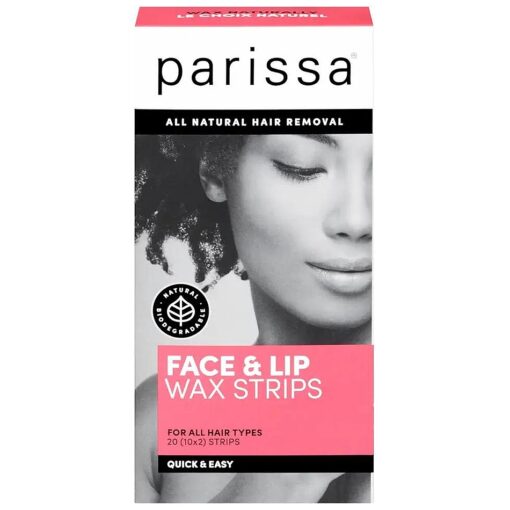 Parissa Face & Lips Wax Strips Kit for Facial Hair Removal, At-Home Waxing Kit with Ready-to-Use Small Wax Strips, 5ml Aftercare Oil, Suitable for All Hair Types, Biodegradable & Skin-Safe ( Refresh )