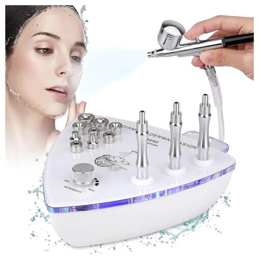 Beauty Star Diamond Microdermabrasion Machine with Spray Gun, Professional Home Use Facial Beauty Salon Equipment Strong Suction Power 65-68cmhg