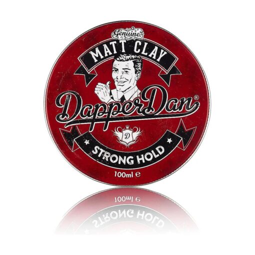 Dapper Dan Strong Hold Matte Clay, 100ml - Smoked Saffron & Leather Fragranced Hair Styling Clay for Men