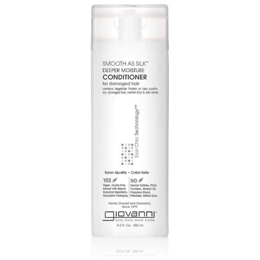 GIOVANNI Smooth As Silk Conditioner, 8.5 FZ