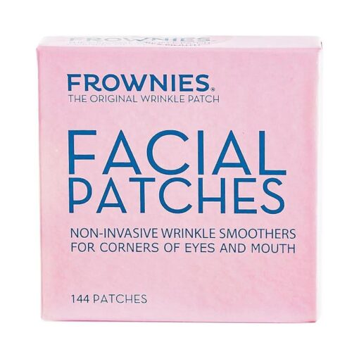 Frownies Facial Patches for Wrinkles on the Corner of Eyes & Mouth - Hypoallergenic Anti-Wrinkle Face Tape - Wrinkle Patch to Smooth & Soften Crow 's Feet & Smile Lines - For Overnight Use, 144 Patches