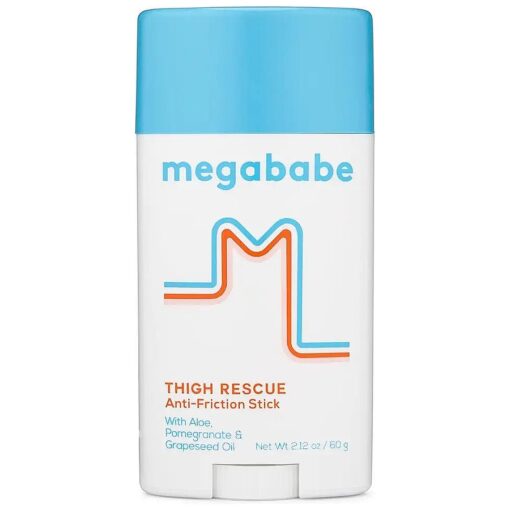 Megababe Thigh Rescue Anti-Chafe Stick | Prevents Skin Chafe & Irritation | Thighs, arms, Bra-Lines & More