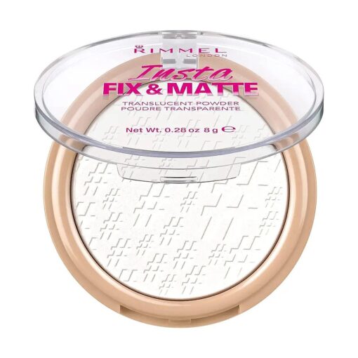 Rimmel Insta Fix & Matte Setting Powder, Translucent, 0.28 Ounce