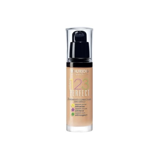 Bourjois 123 Perfect Medium Coverage Liquid Foundation 53 Light Beige, 3ml