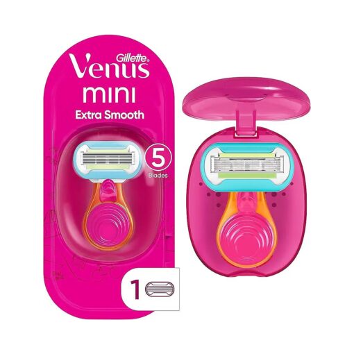 Gillette Venus Extra Smooth On The Go Razor For Women, Handle + 1 Blade Refill + 1 Travel Case, Great Addition To Your Travel Size Toiletries