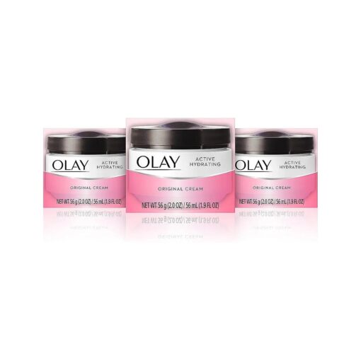 Olay Active Hydrating Cream Face Moisturizer, 2 Oz, Pack of 3