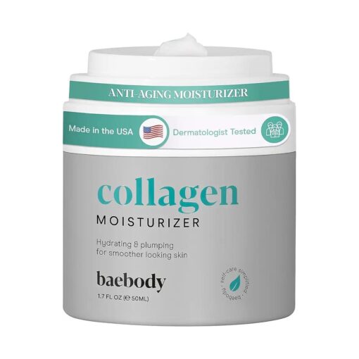 Baebody Critically Acclaimed Vegan Collagen Moisturizer for Face, Collagen Cream for Men & Women, Anti Aging Moisturizer, Neck & Decollet Firming Collagen Face Cream 1.7 fl oz