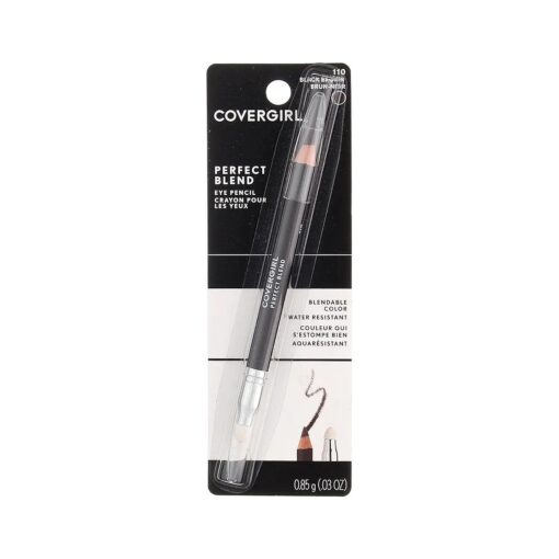 CoverGirl Perfect Blend Eye Pencil, Black Brown [ 110 ] 0.03 oz ( Pack of 4 )