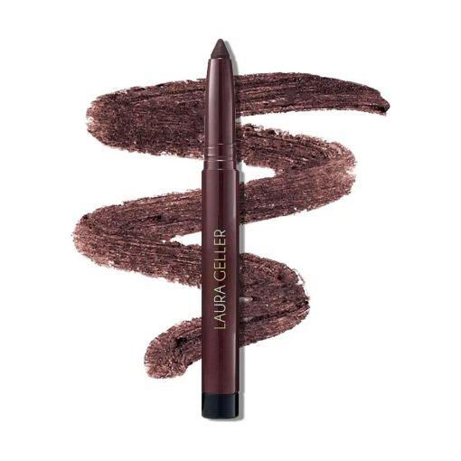 LAURA GELLER NEW YORK Kajal Longwear Kohl Eyeliner Pencil - Smoky Amethyst Kohl - Caffeine and Vitamin E - Smooth & Blendable Liner - Built-In Sharpener