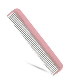 Vanity Comb with silky smooth rotating teeth prevents hair loss and damage ( 7" Comb ) ( 7, Pale Pink )