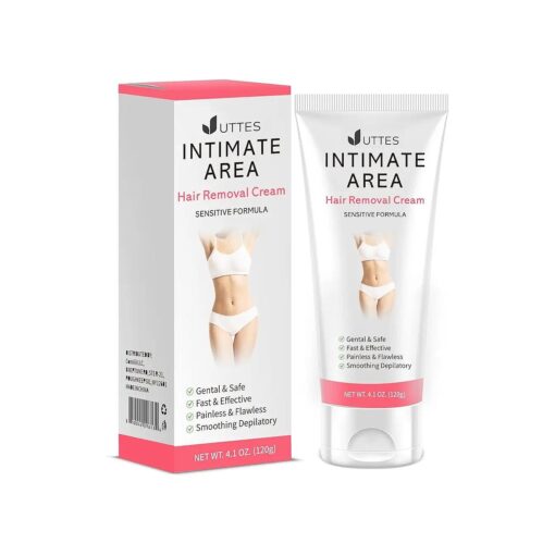 Intimate/Private Hair Removal Cream for Women, for Unwanted Hair in Underarms, Private Parts, Pubic & Bikini Area, Painless Flawless Depilatory Cream, Sensitive Formula Suitable for All Skin Types