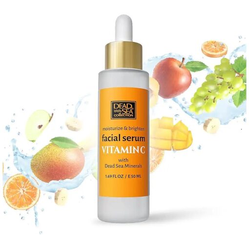 Dead Sea Collection Vitamin C Serum For Face - Hydration Facial Serum - Skin Serum for Smooth and Moisturized Skin - Enriched with Dead Sea Minerals and Vitamins - 1,69 Fl, Oz .